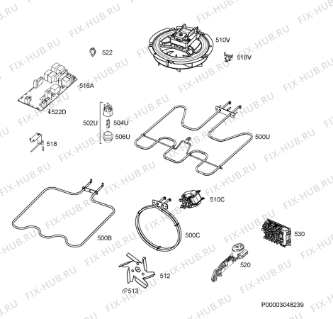 Взрыв-схема плиты (духовки) Zanussi ZOP37902XE - Схема узла Electrical equipment